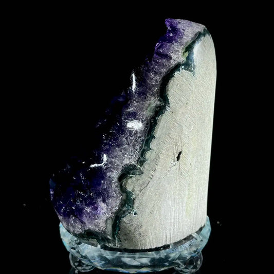 A449-Natural Uruguay Amethyst Crystal Cluster on Matrix | Rare Quartz Mineral Specimen | Mineral Collection | 390 g | 7*7.5*5.5 cm