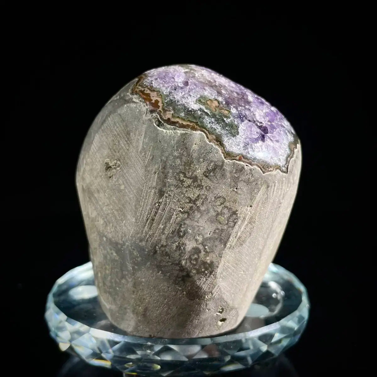 Natural Amethyst Crystal Cluster with Polished Base | 520g | 7.5*7*6 cm | Quartz Mineral Specimen | Uruguay