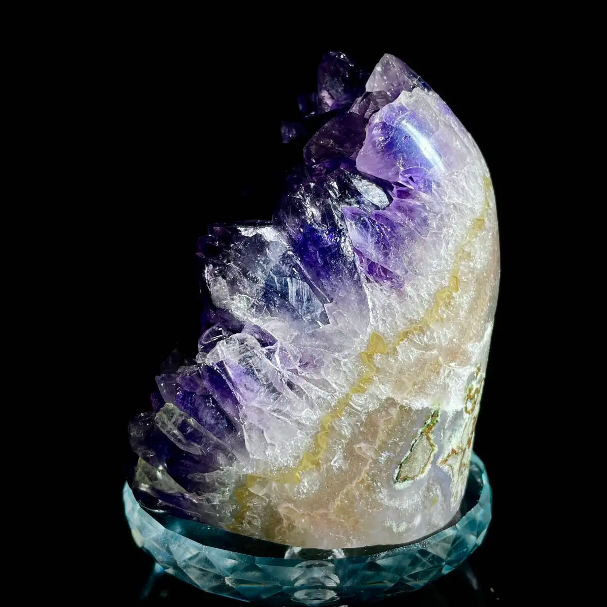 A445-Natural Uruguay Amethyst Crystal Cluster on Matrix | Rare Quartz Mineral Specimen | Mineral Collection | 960 g | 9*8*9 cm