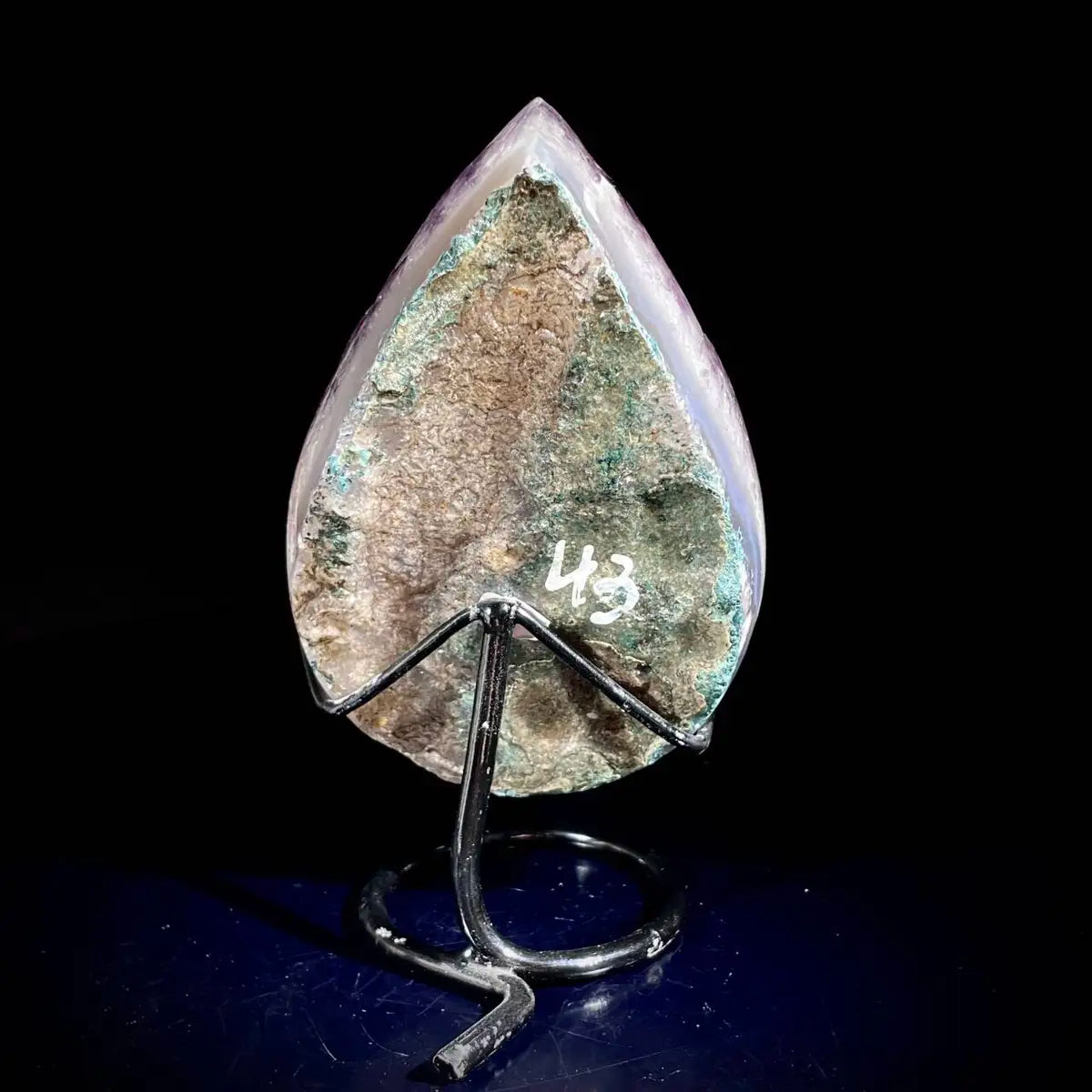 Natural Crystal-Shaped Amethyst Cluster on Stand | Museum Grade Display Mineral Specimen | Decorative Home & Office Decor | 780 g | 15.5*9*4 cm