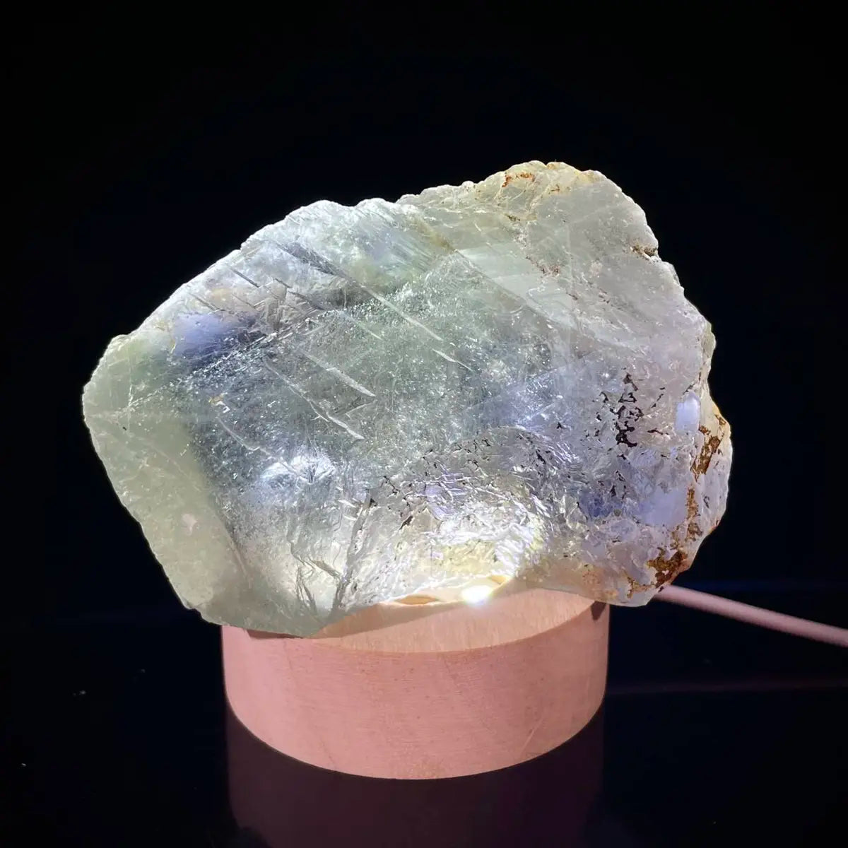 Large Translucent Green Fluorite Specimen from Hunan, China | Natural Light-Transmitting Crystal Display Piece | 450 g | 8.5*6.5*5 cm
