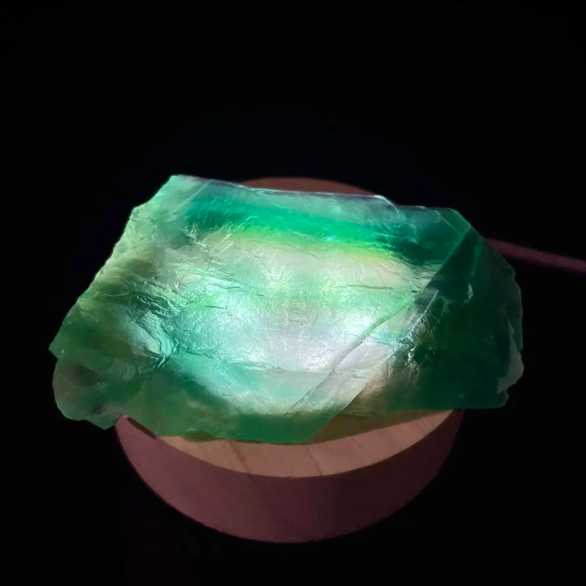 Large Translucent Green Fluorite Specimen from Hunan, China | Natural Light-Transmitting Crystal Display Piece | 80 g | 6.5*4.5*1.5 cm