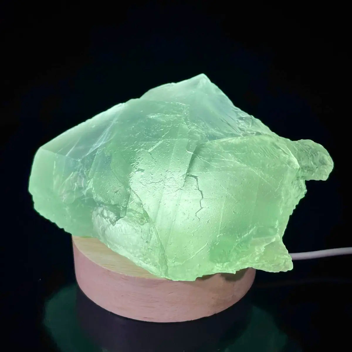Large Translucent Green Fluorite Specimen from Hunan, China | Natural Light-Transmitting Crystal Display Piece | 710 g | 11*10*5 cm