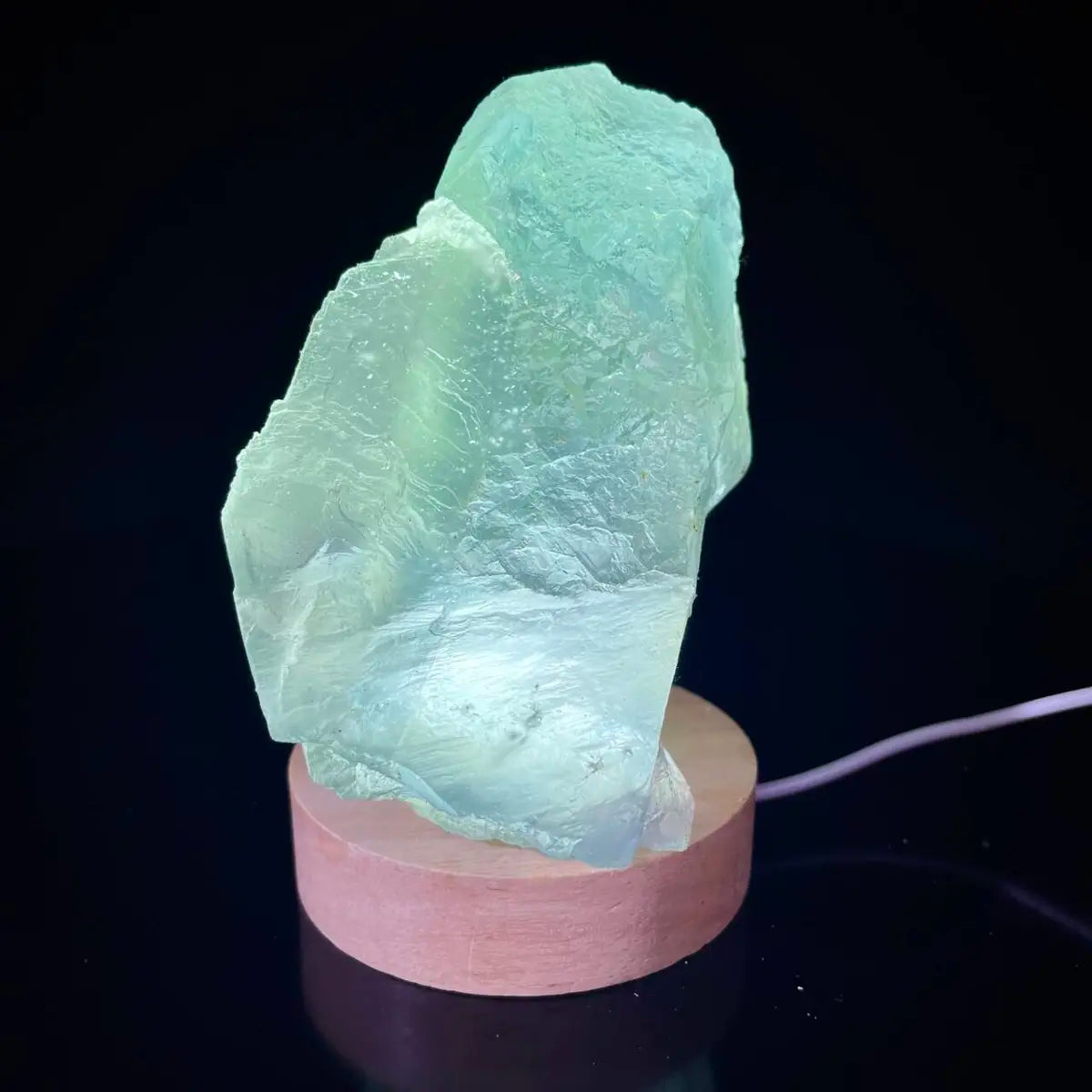 Large Translucent Green Fluorite Specimen from Hunan, China | Natural Light-Transmitting Crystal Display Piece | 940 g | 13*9.5*6 cm