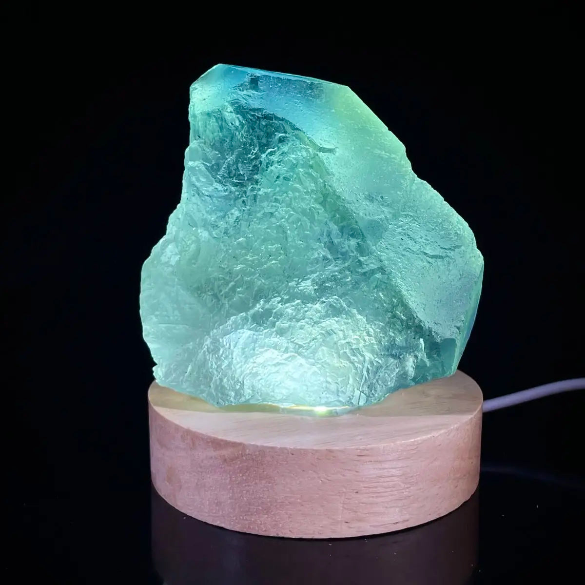 Large Translucent Green Fluorite Specimen from Hunan, China | Natural Light-Transmitting Crystal Display Piece | 490 g | 9*7*5.5 cm