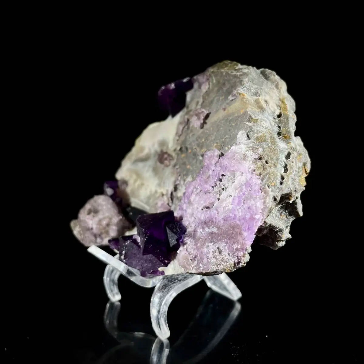 Zhejiang Octahedral Fluorite Crystal Cluster | Natural Purple Fluorite Mineral Specimen | 270 g | 12.5*9*.3.5 cm