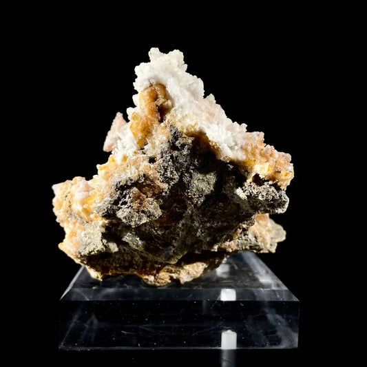 A937-Natural Dogtooth Calcite with Selenite on Matrix | Rare Mineral Association Specimen | Mineral Collection | 720 g | 14.5*10*9 cm