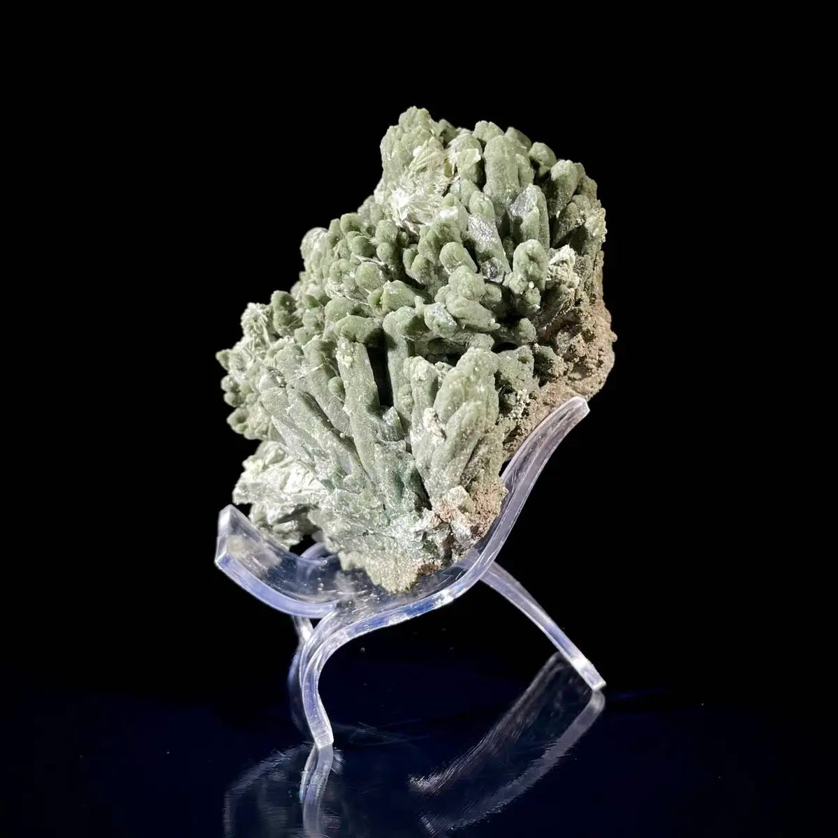 Natural Green Quartz Cluster on Matrix | Rare Colored Quartz Mineral Specimen | Mineral Collection | 620 g | 10*10*6 cm