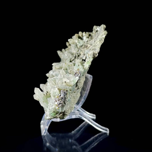 Natural Green Quartz Cluster on Matrix | Rare Colored Quartz Mineral Specimen | Mineral Collection | 170 g | 11*8.5*2.5 cm