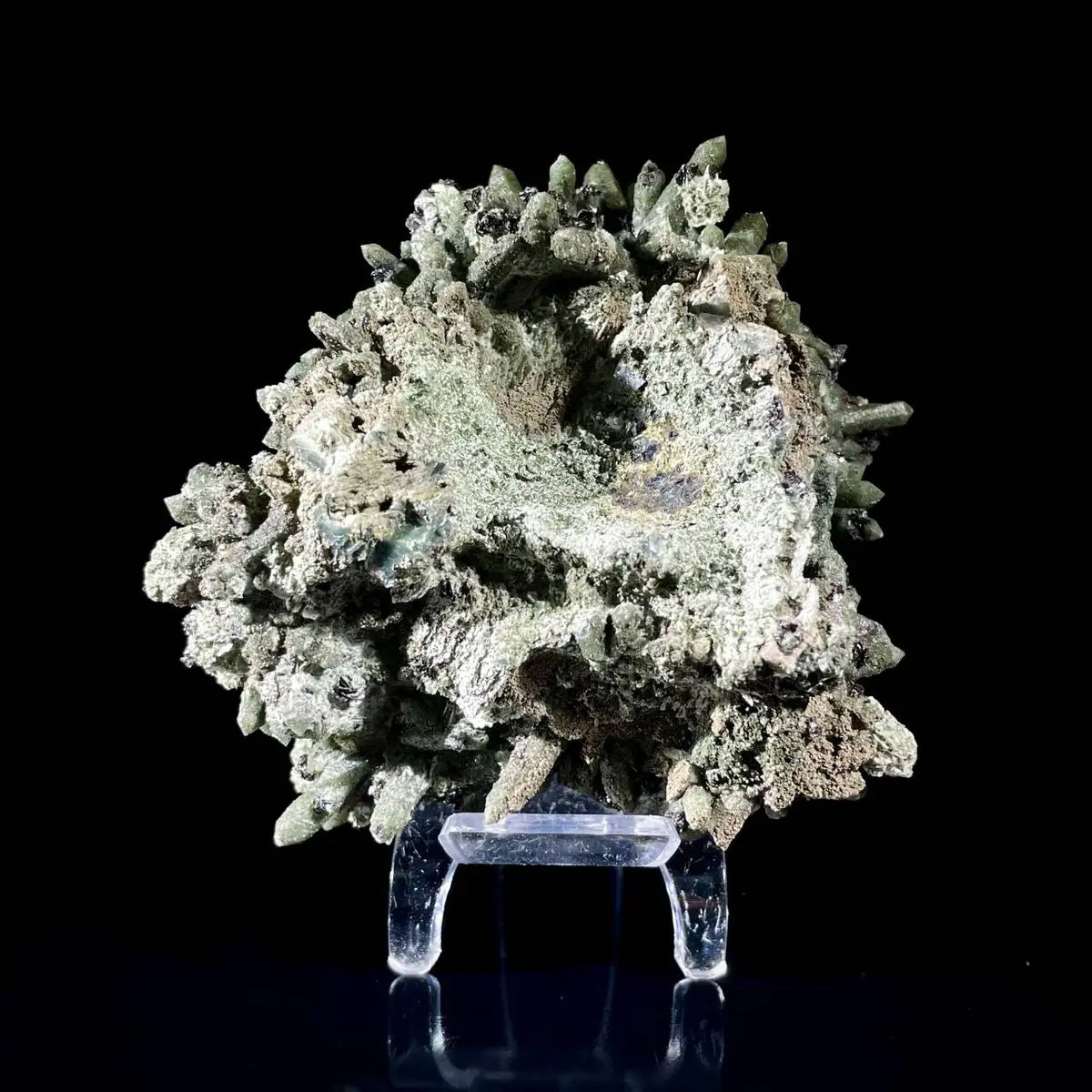 Natural Green Quartz Cluster on Matrix | Rare Colored Quartz Mineral Specimen | Mineral Collection | 340 g | 10*9*5 cm