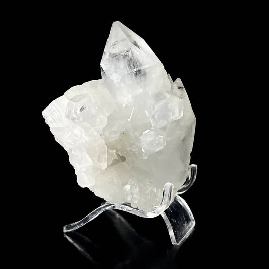 B107-Natural Indian Diamond Aphophyllite Specimen | Rare Crystal Habit Mineral on Matrix | Collector’s Grade | 160 g | 7.5*7*4.5 cm