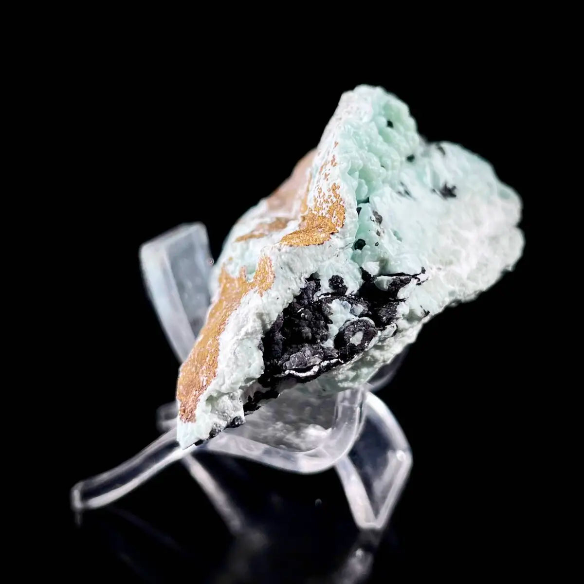 Gibbsite with Hemimorphite Mineral Specimen | Natural Associated Crystal Cluster | 50 g | 6.5*3.5*2.5 cm