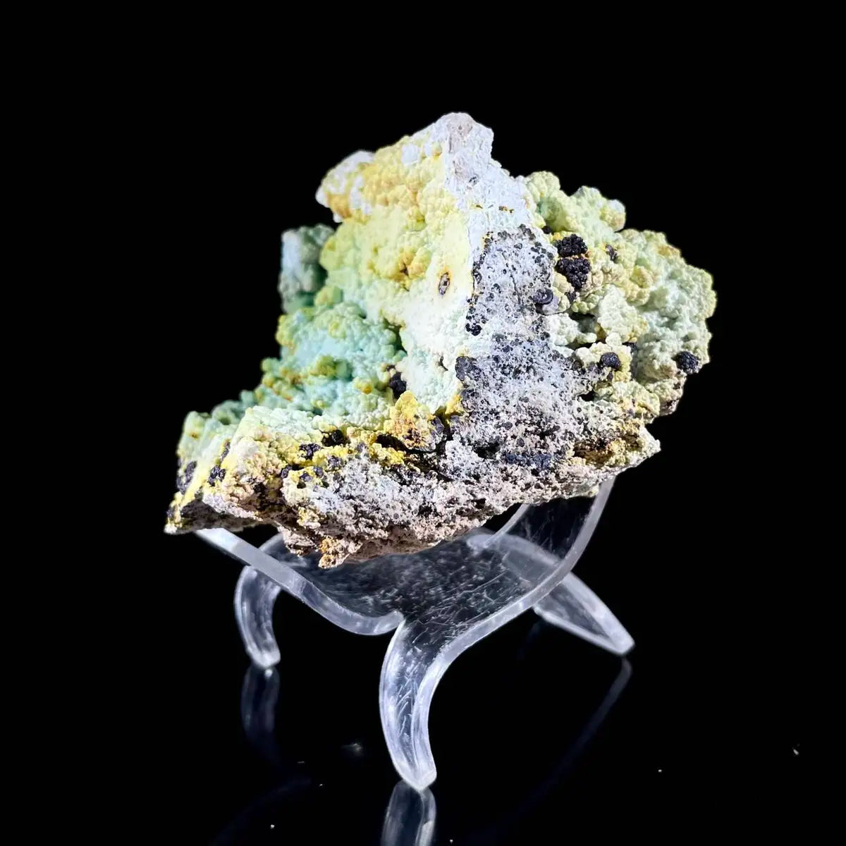 Gibbsite with Hemimorphite Mineral Specimen | Natural Associated Crystal Cluster | 200 g | 9*7.5*6.5 cm