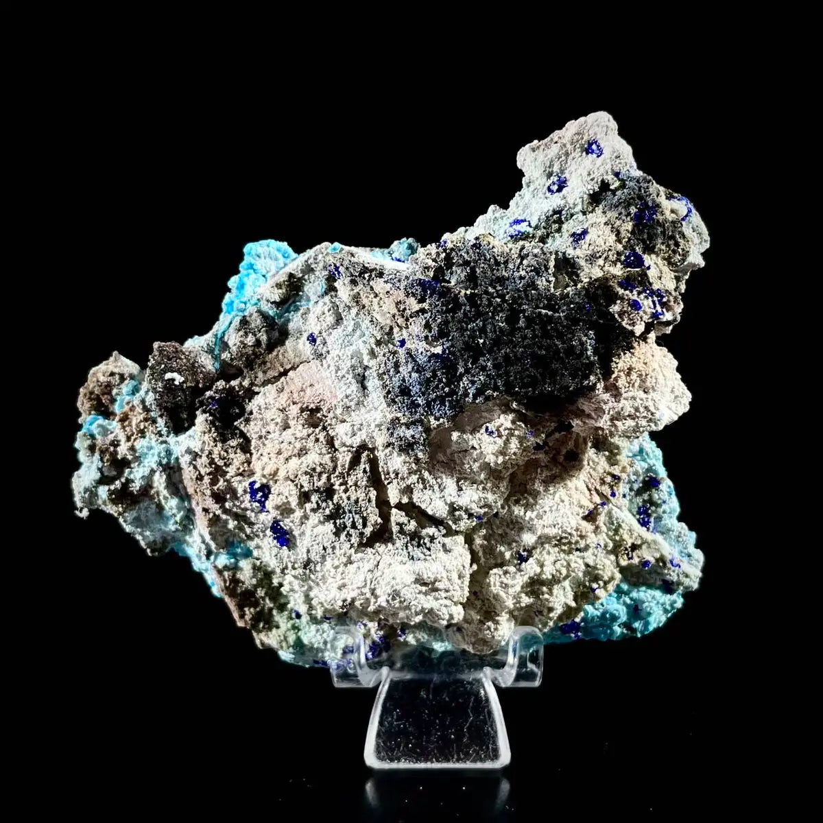 Azurite with Gibbsite Mineral Specimen | Natural Multi-Mineral | 80 g | 9*7*2 cm