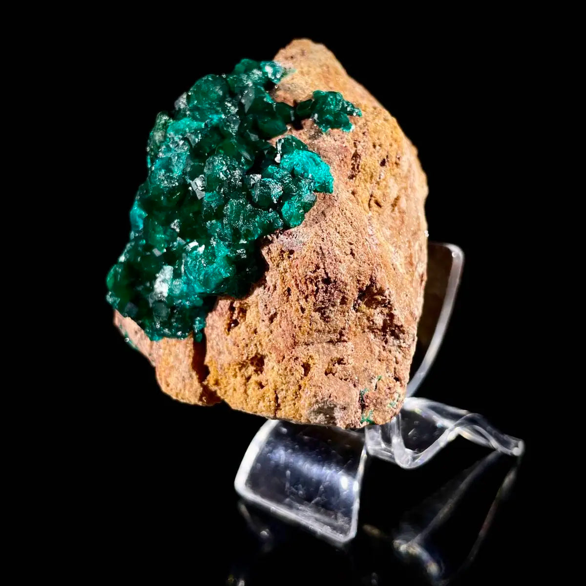 Dioptase Botryoidal Crystal Cluster | Natural Green Copper Carbonate Mineral Specimen | 220 g | 7.5*6.5*6 cm