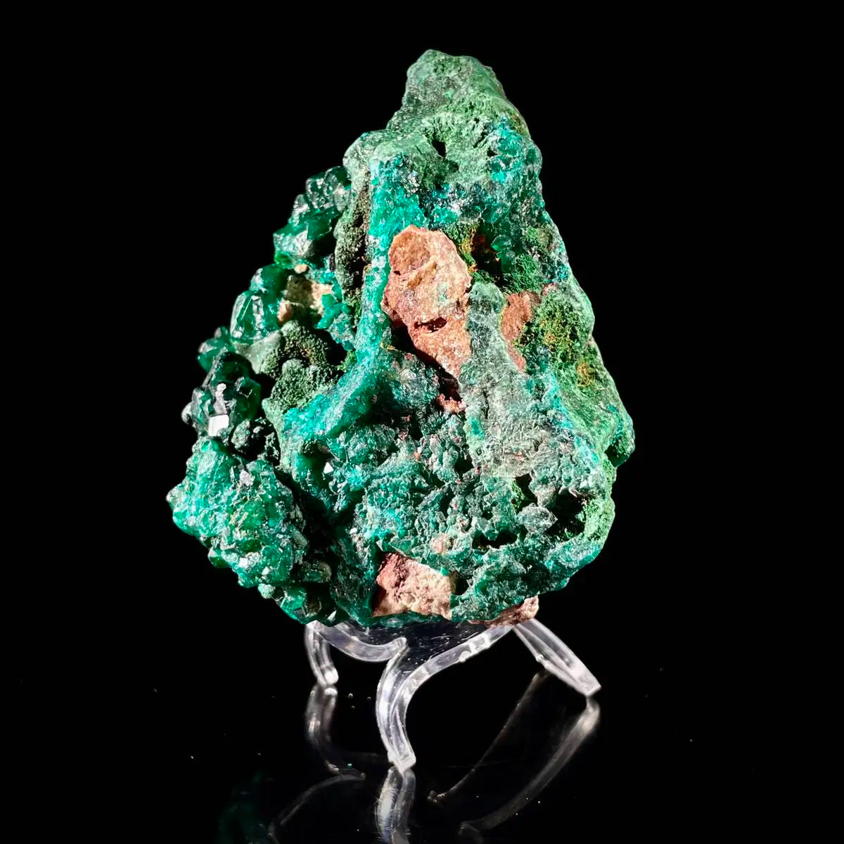 Dioptase Botryoidal Crystal Cluster | Natural Green Copper Carbonate Mineral Specimen | 800 g | 9*10*6.5 cm