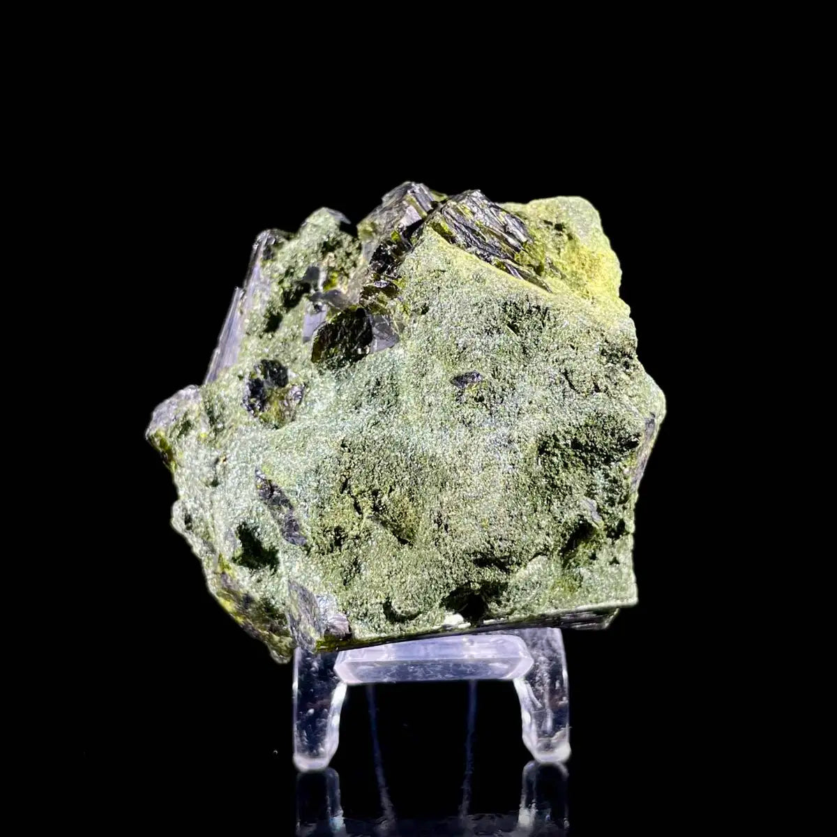 Natural Green Epidote& Tourmaline Specimen |Madagascar | 110 g | 5*5*3 cm