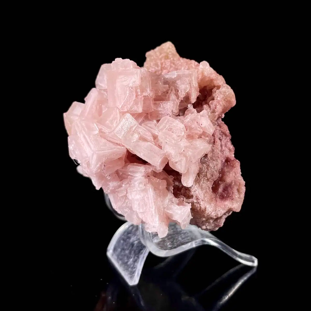 Pink Halite | Natural Bladed Halite Mineral Specimen | Rose-Form Crystal Formation | 170 g | 8.5*7.5*6 cm