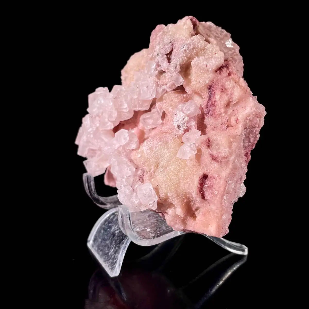 Pink Halite | Natural Bladed Halite Mineral Specimen | Rose-Form Crystal Formation | 140 g | 8.5*8*3 cm