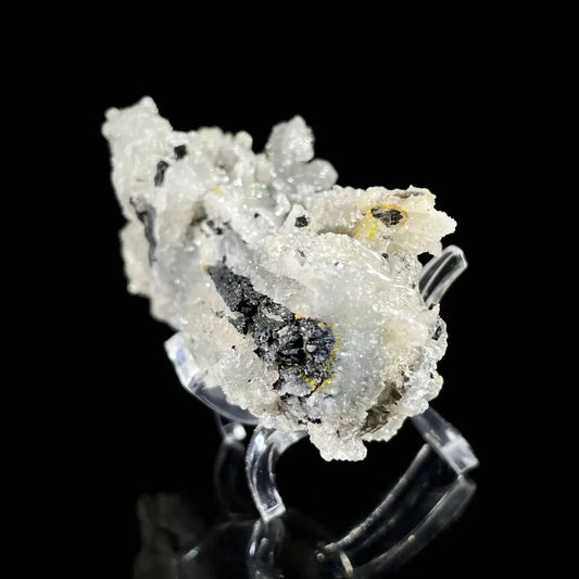 A862-Stibnite with Sphalerite Association Crystal Cluster | Natural Sulfide Mineral Specimen from Guizhou, China | 65 g | 7.5*3*3.5 cm