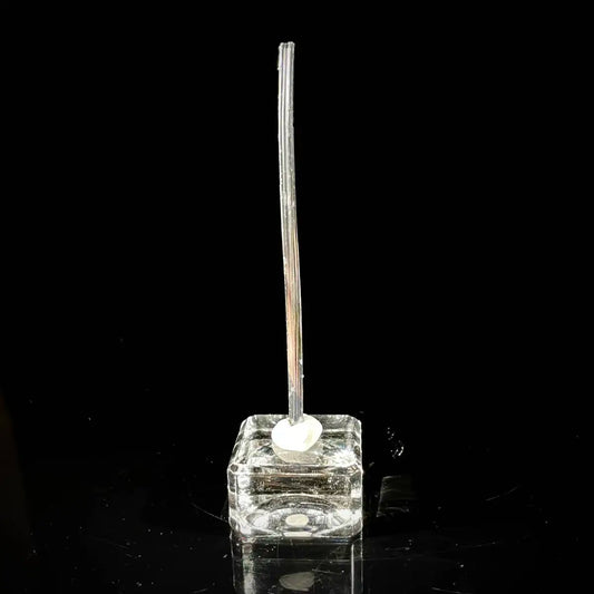 A875-Stibnite Blade Crystal Cluster | Natural Antimony Sulfide Mineral Specimen | 2 g | 9 cm
