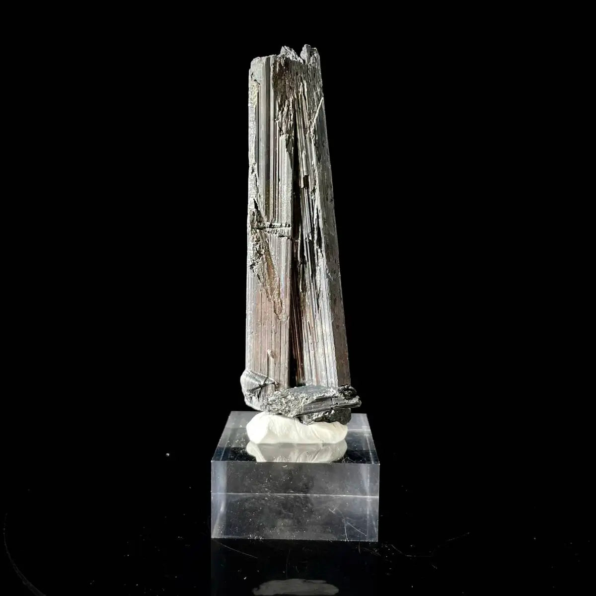 Stibnite Blade Crystal Cluster | Natural Antimony Sulfide Mineral Specimen | 190 g | 12.5*3.5*12 cm