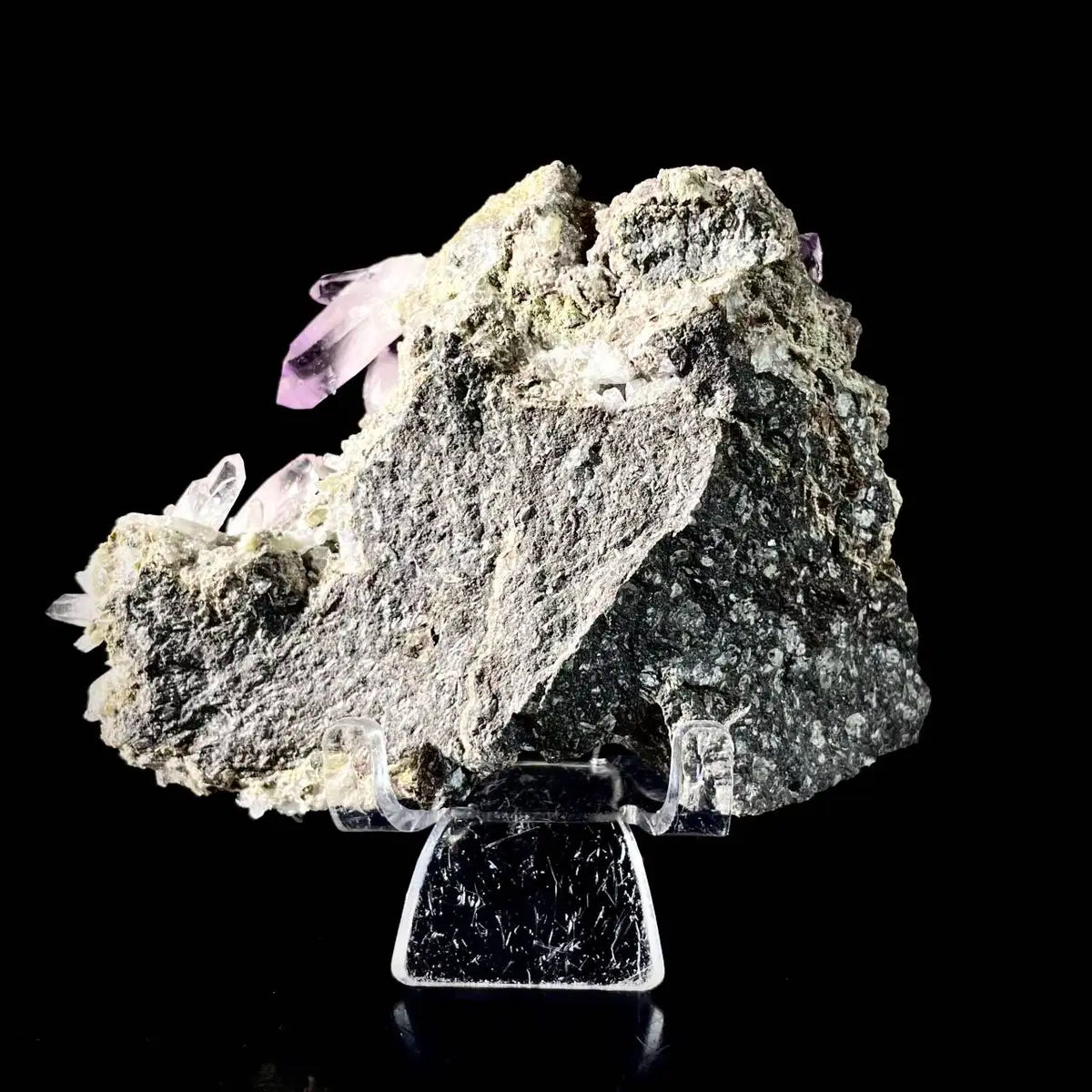 Natural Mexico Vera Cruz Amethyst | Rare Slender Amethyst on Matrix | Collector’s Grade | 210 g | 11*7*3.5 cm