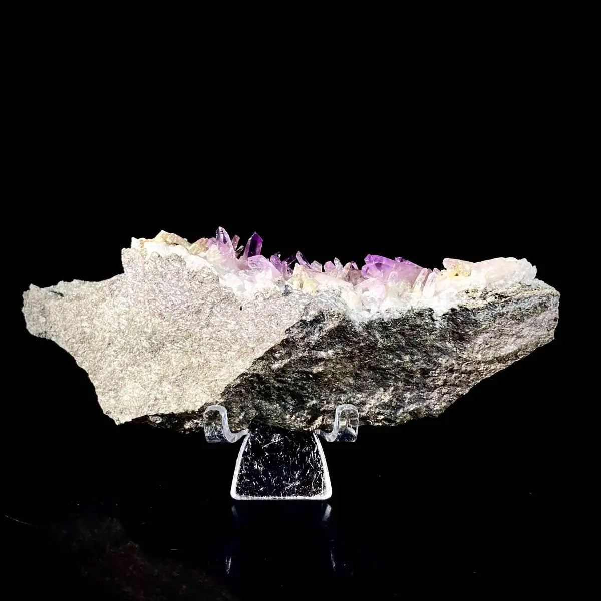 Natural Mexico Vera Cruz Amethyst | Rare Slender Amethyst on Matrix | Collector’s Grade | 390 g | 16.5*6*4 cm