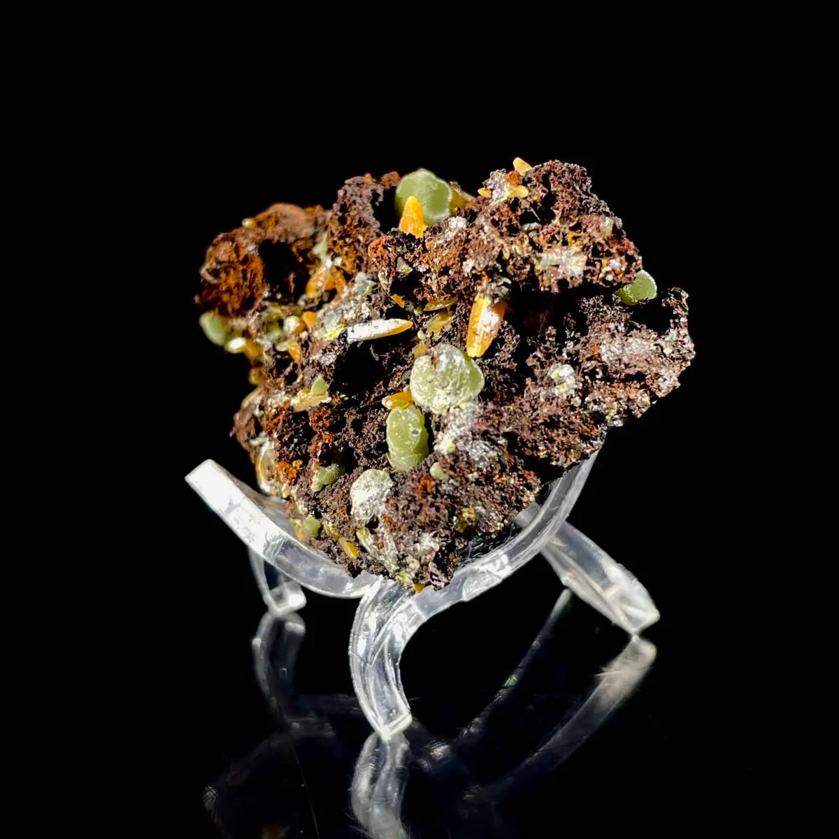 atural Chlorite Quartz with Calcite on Matrix | Green Phantom Quartz Specimen from Mexico | Rare Mineral Association | 43 g | 6*3.5*2 cm