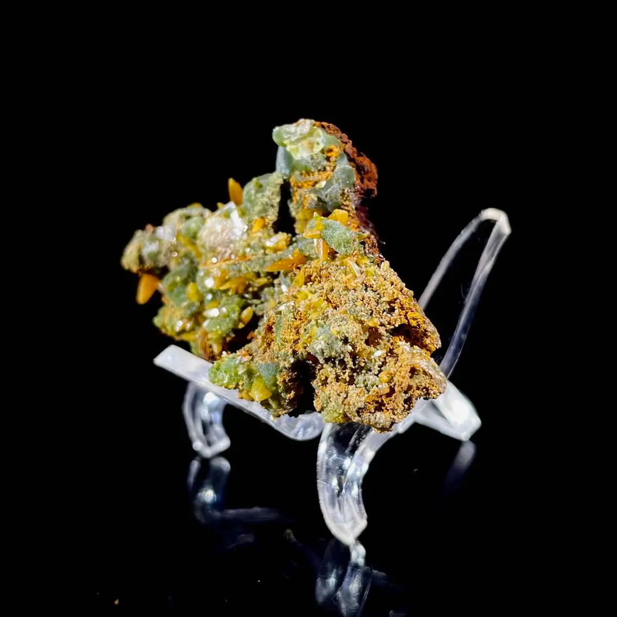 atural Chlorite Quartz with Calcite on Matrix | Green Phantom Quartz Specimen from Mexico | Rare Mineral Association | 30 g | 5*3*2 cm