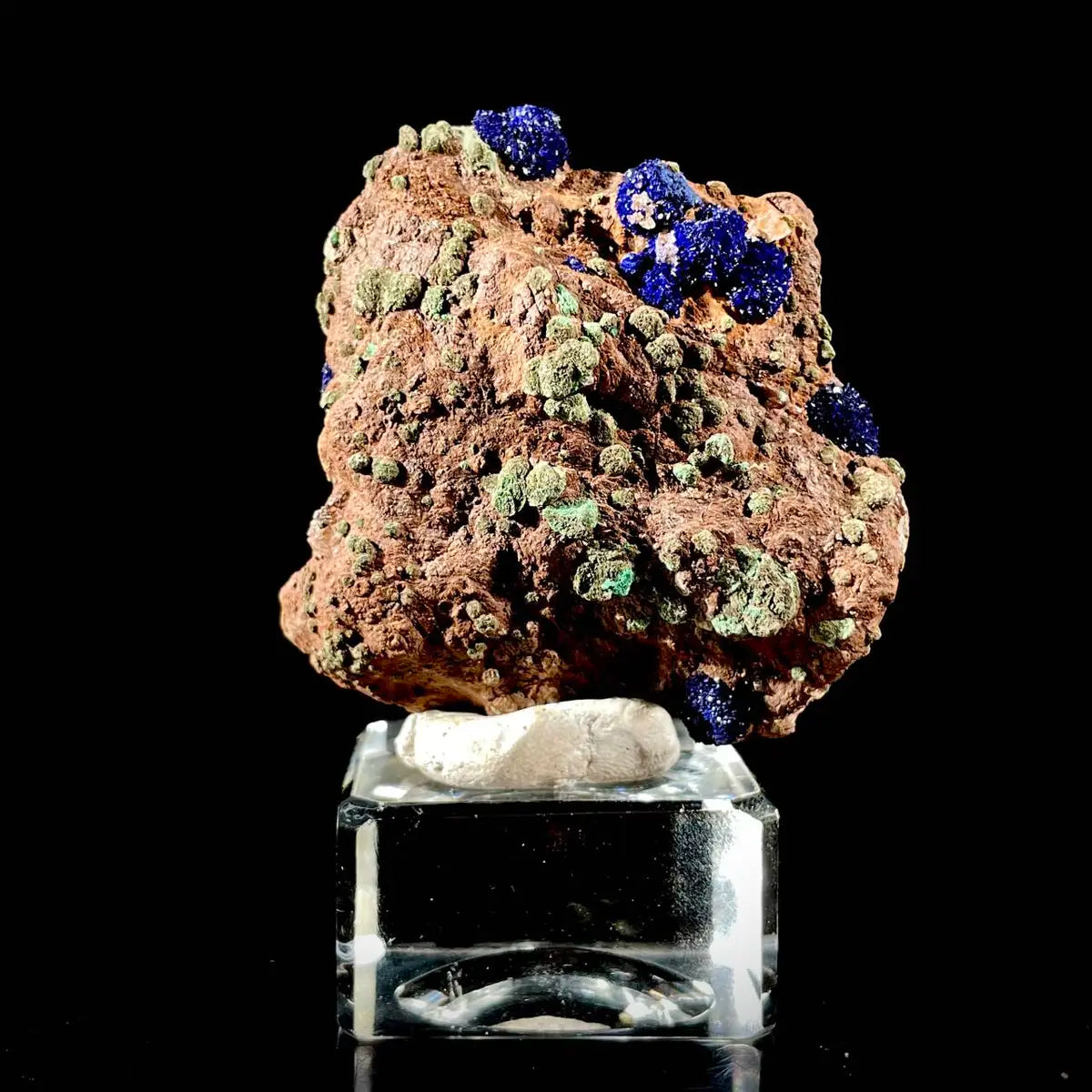 Anhui Azurite with Malachite Crystals on Matrix | Natural Copper Mineral Specimen | Rare Association Piece | 64 g | 6.5*6*2 cm