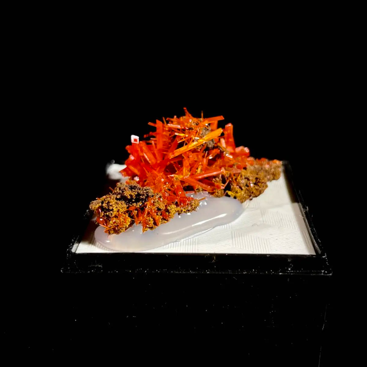 Natural Australian Crocoite Crystal Specimen | Rare Lead Chromate Mineral on Matrix | Collector’s Grade | 4*2*1.5 cm