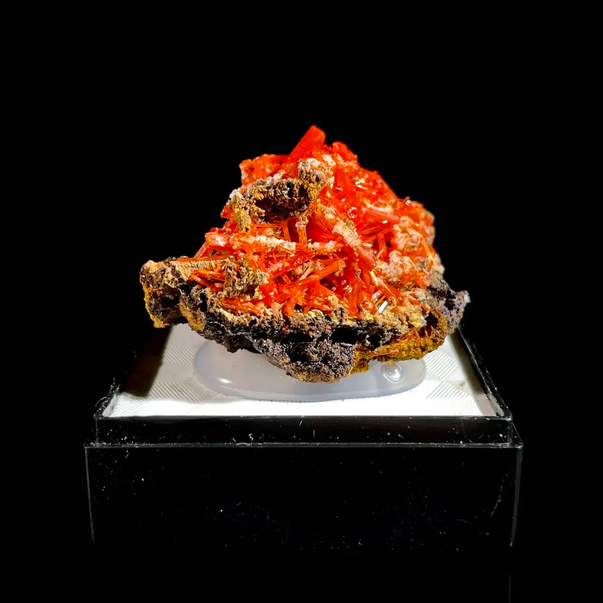 Natural Australian Crocoite Crystal Specimen | Rare Lead Chromate Mineral on Matrix | Collector’s Grade | 3*2.5*3 cm