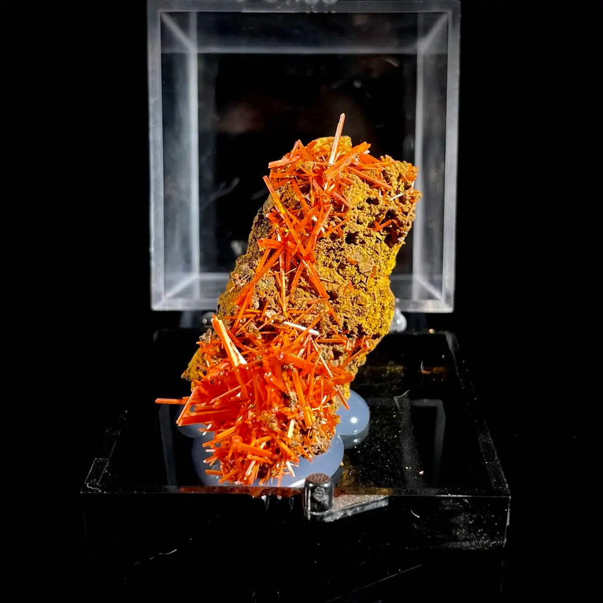 Natural Australian Crocoite Crystal Specimen | Rare Lead Chromate Mineral on Matrix | Collector’s Grade | 4.5*3*2.5 cm