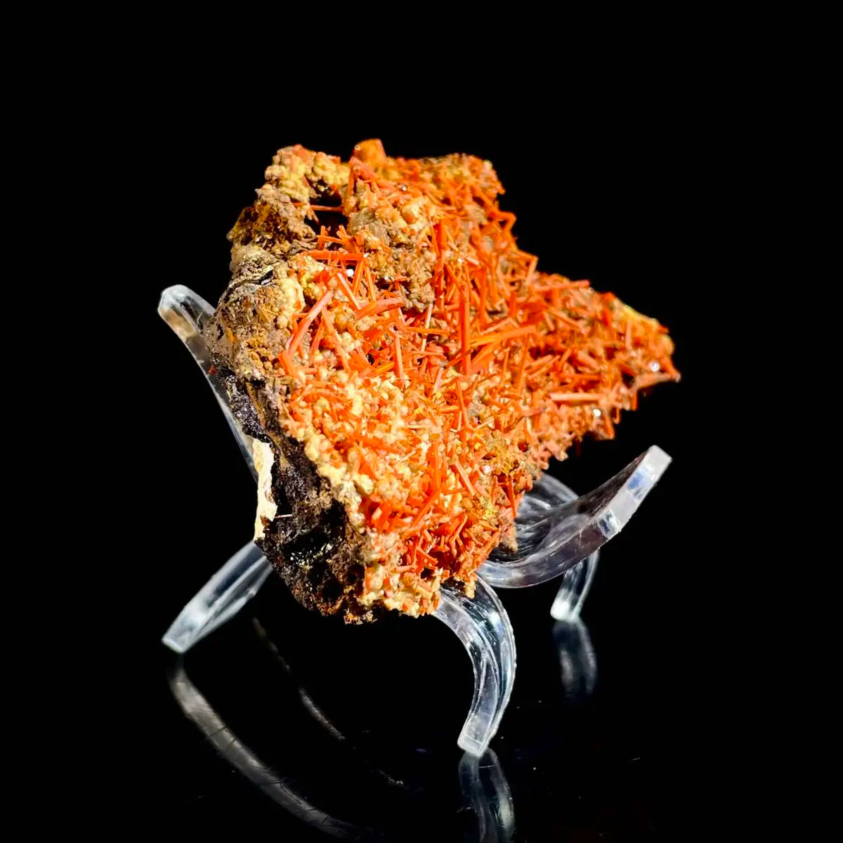Natural Australian Crocoite Crystal Specimen | Rare Lead Chromate Mineral on Matrix | Collector’s Grade | 8*5.5*2.5 cm