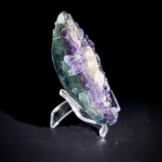 Natural Purple Fluorite Crystal Specimen | Zhejiang, China | 350g | 10*9*2.5cm