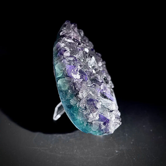 Natural Purple Fluorite Crystal Specimen | Zhejiang, China | 470g |11.5*8*3.5cm