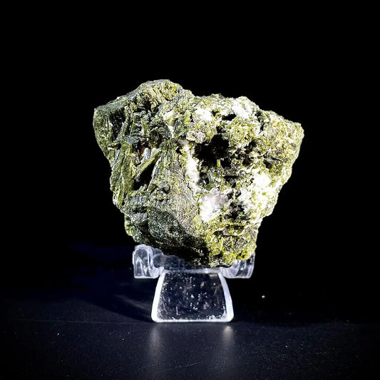 Natural Green Epidote& Tourmaline Specimen | Madagascar | 120 g | 5*4.5*4 cm