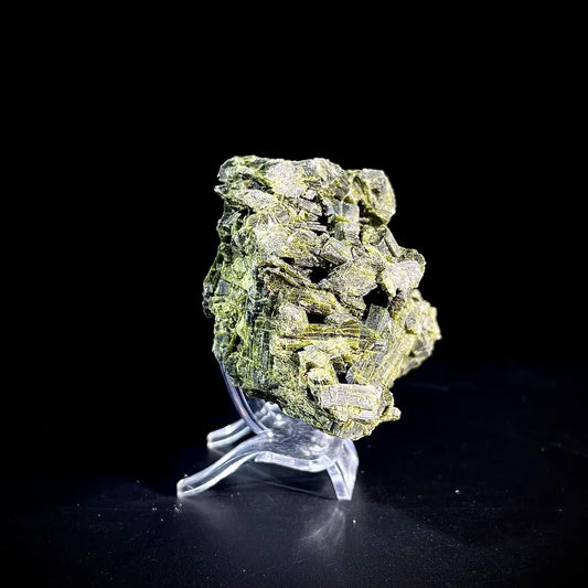 Natural Green Epidote& Tourmaline Specimen | Madagascar | 200 g | 8*6*4.5 cm