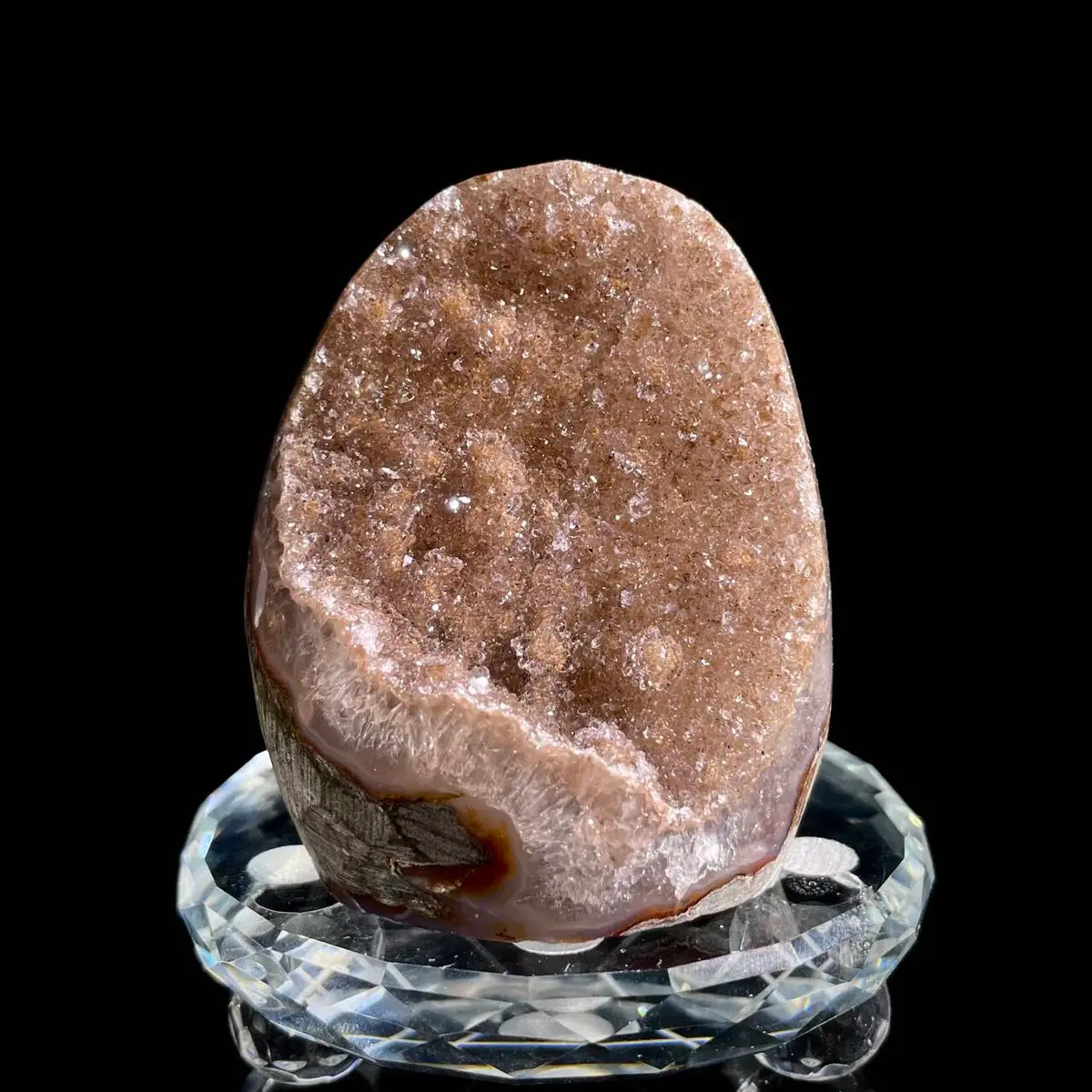 Museum Grade Natural Brazilian Rainbow Quartz Crystal Cluster with Polished Base | 210g | 6.5× 5 × 4cm | Collector Mineral Specimen | Brazil