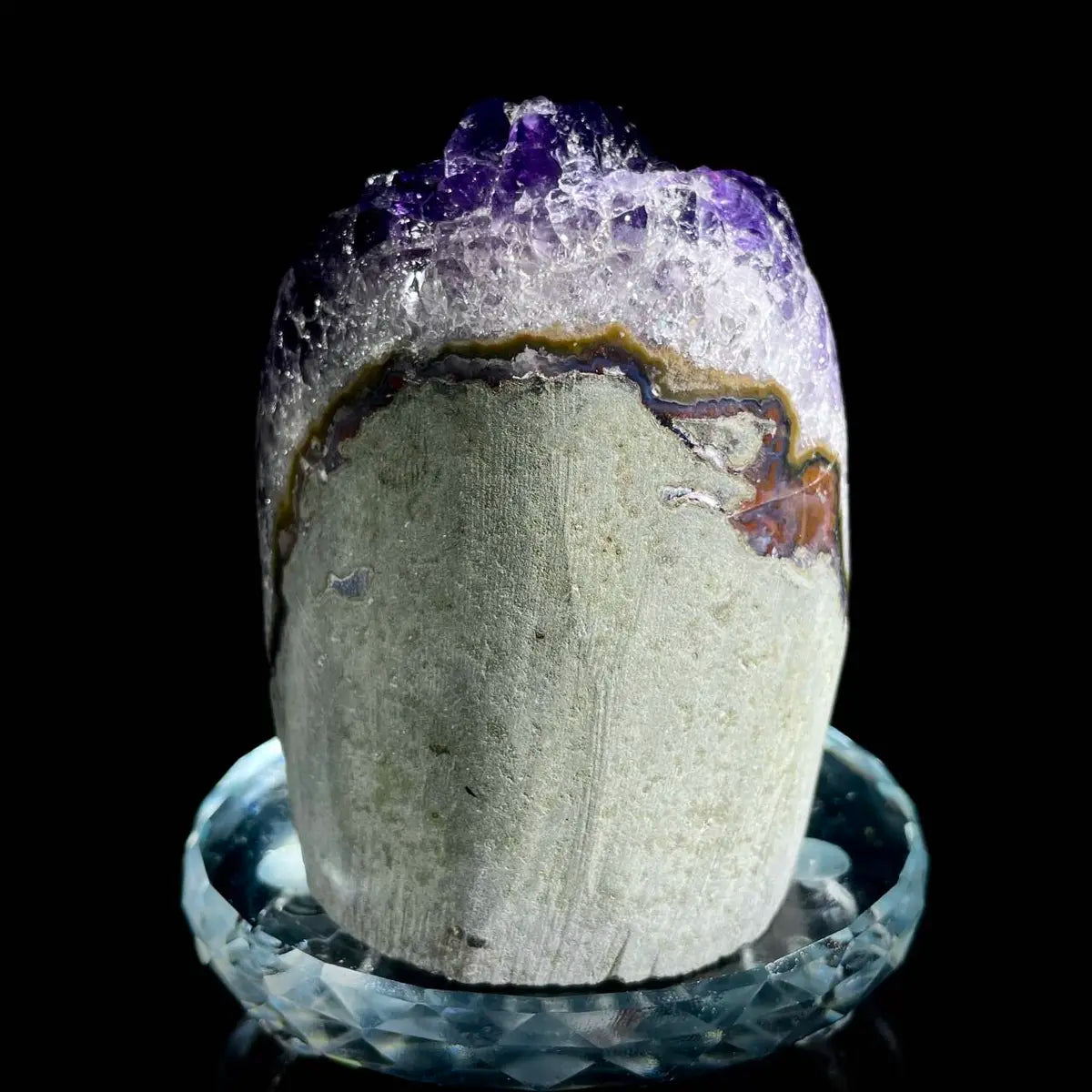 A453-Natural Uruguay Amethyst Crystal Cluster on Matrix | Rare Quartz Mineral Specimen | Mineral Collection | 680 g | 12*6.5*6 cm
