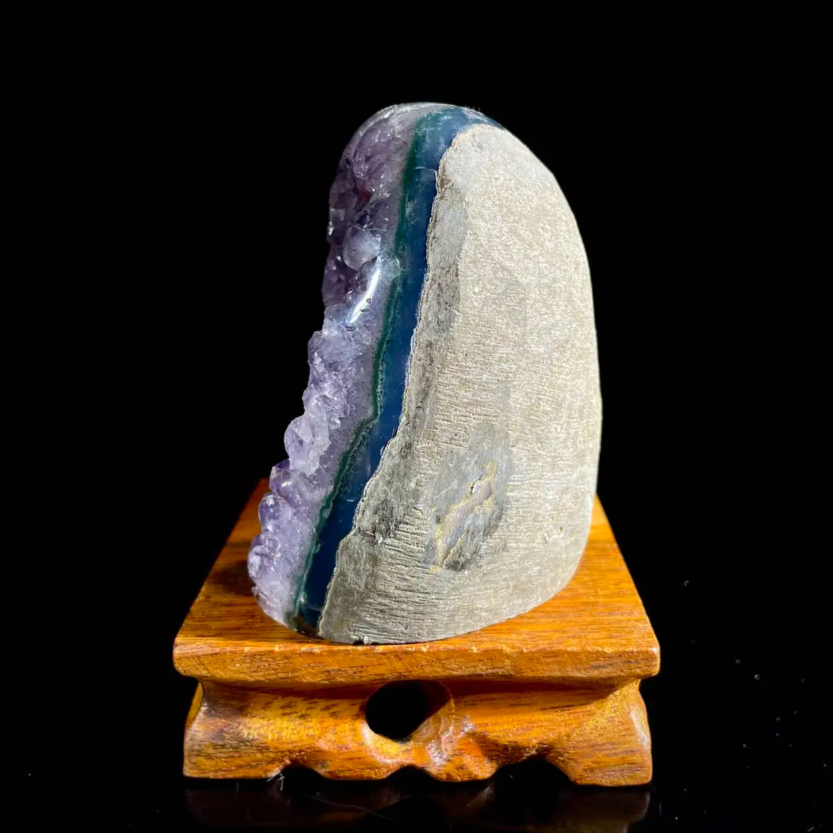 Natural Uruguayan Amethyst Crystal Cluster with Calcite Association | 440g | 6 × 6 × 8.5 cm | Quartz & Carbonate Mineral Specimen | Uruguay