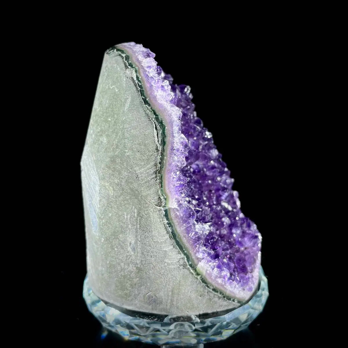 Natural Uruguay Amethyst Crystal Cluster on Matrix | Rare Quartz Mineral Specimen | Mineral Collection | 450 g | 9*6*7 cm