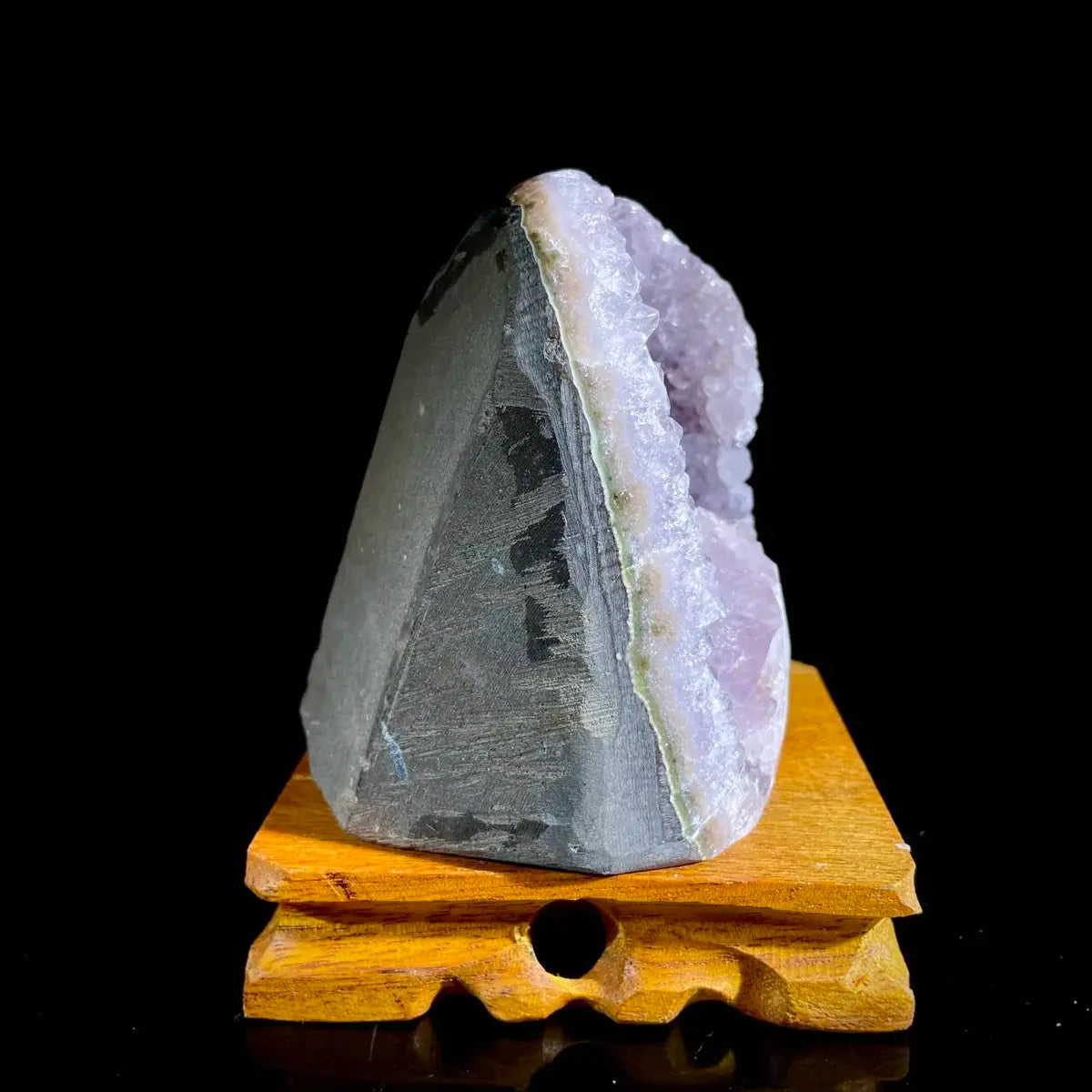 Natural Uruguayan Amethyst Crystal Cluster with Calcite Association | 980g | 10.5 × 9.5× 8.5 cm | Quartz & Carbonate Mineral Specimen | Uruguay