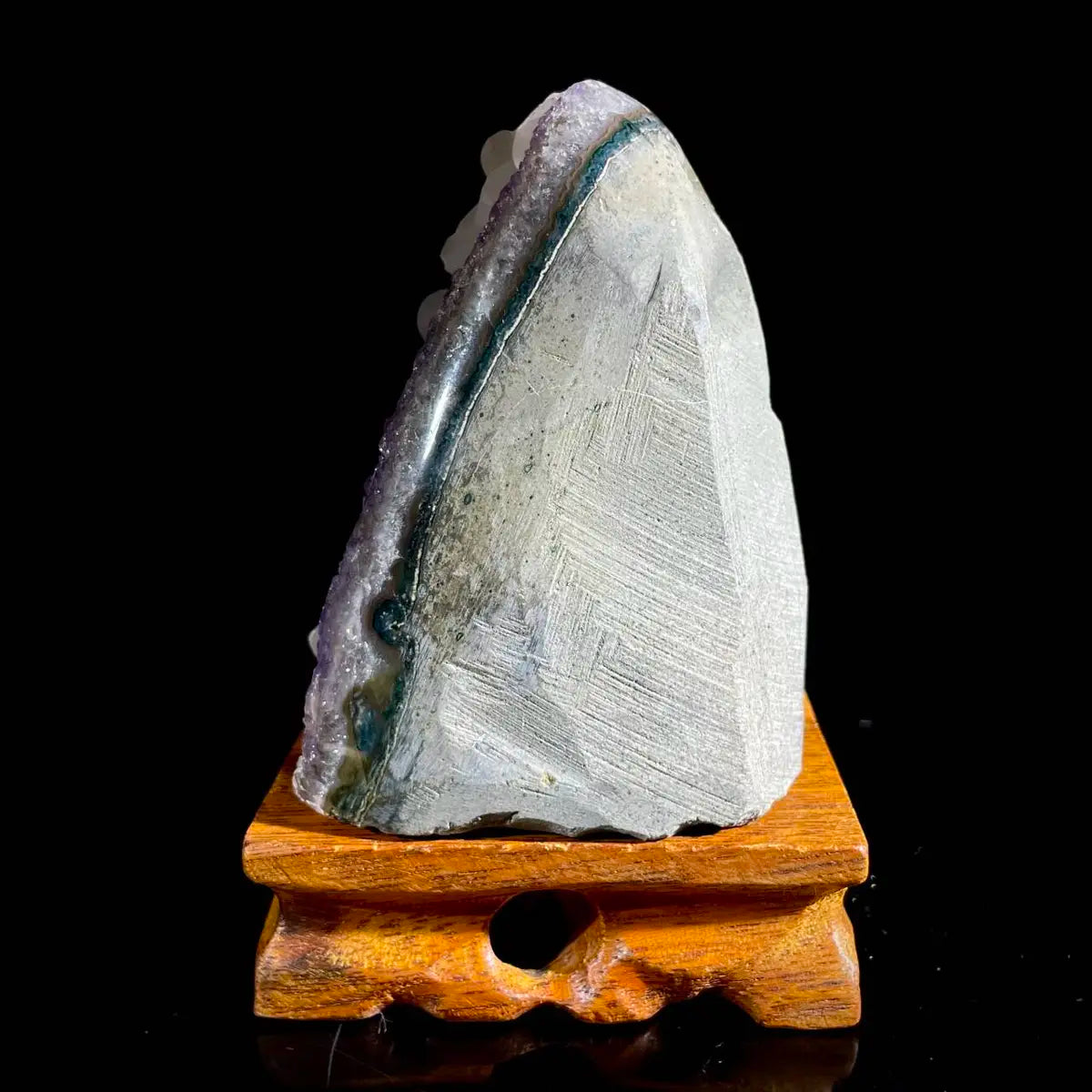 Natural Uruguayan Amethyst Crystal Cluster with Calcite Association | 550g |10 × 6.5× 8 cm | Quartz & Carbonate Mineral Specimen | Uruguay