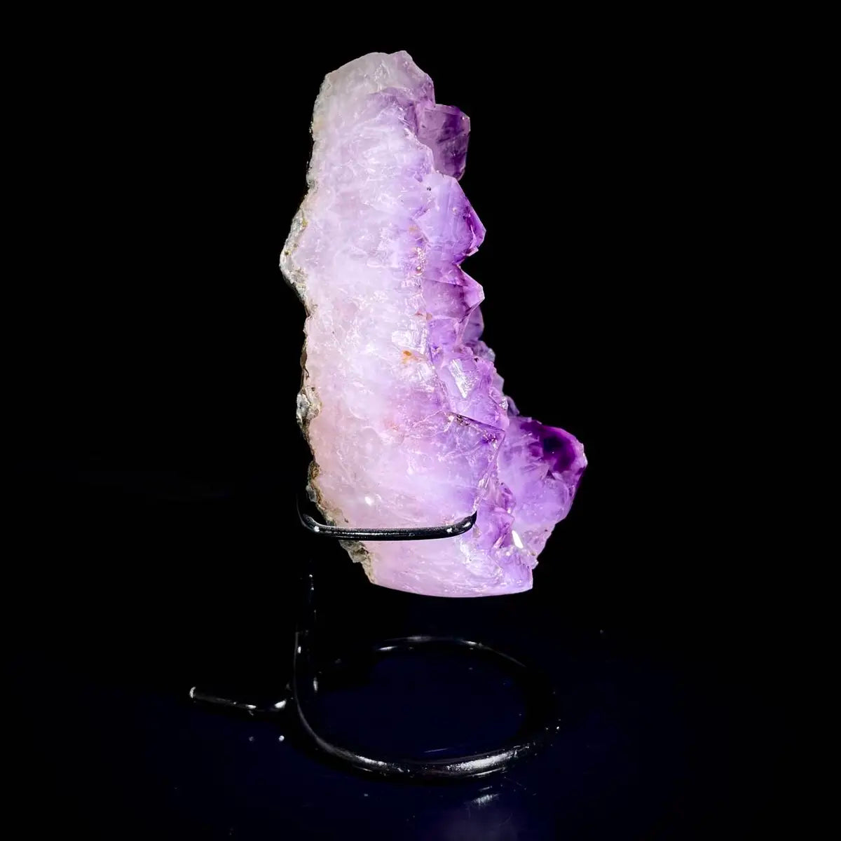 Natural Crystal-Shaped Amethyst Cluster on Stand | Museum Grade Display Mineral Specimen | Decorative Home & Office Decor | 1150 g | 19*11*7 cm