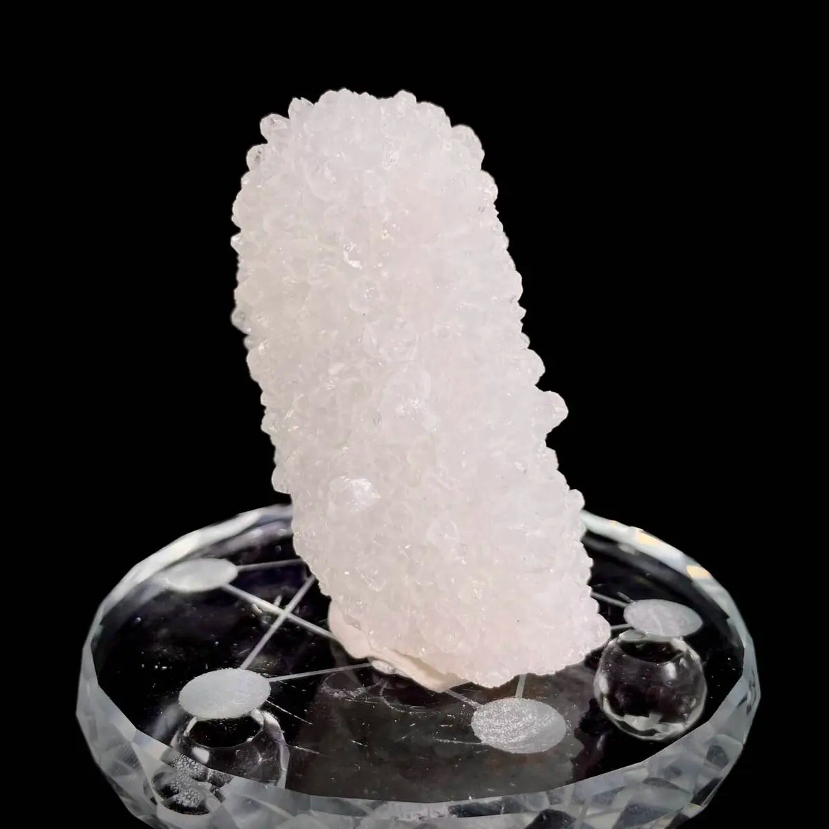Natural Indian Apophyllite Crystal Cluster | India || 200g | 3.5 × 8 × 5cm | Quartz & Carbonate Mineral Specimen | Uruguay