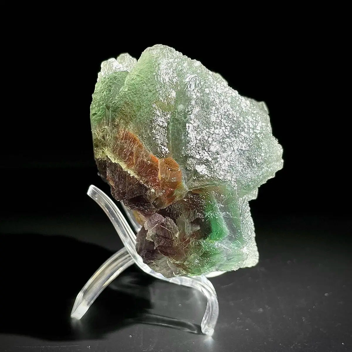Natural Green Fluorite Crystal Specimen | Hunan, China | 500g | 11*7.5*5.5cm