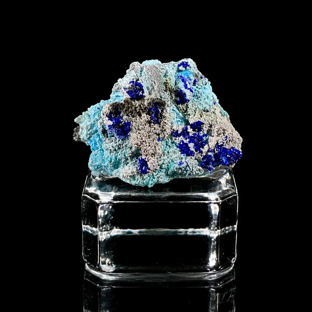 C12♥Azurite with Gibbsite & Alum-Fluoride Mineral Cluster