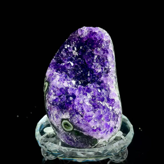 A450-Natural Uruguay Amethyst Crystal Cluster on Matrix | Rare Quartz Mineral Specimen | Mineral Collection | 450 g | 8*8*5.5 cm